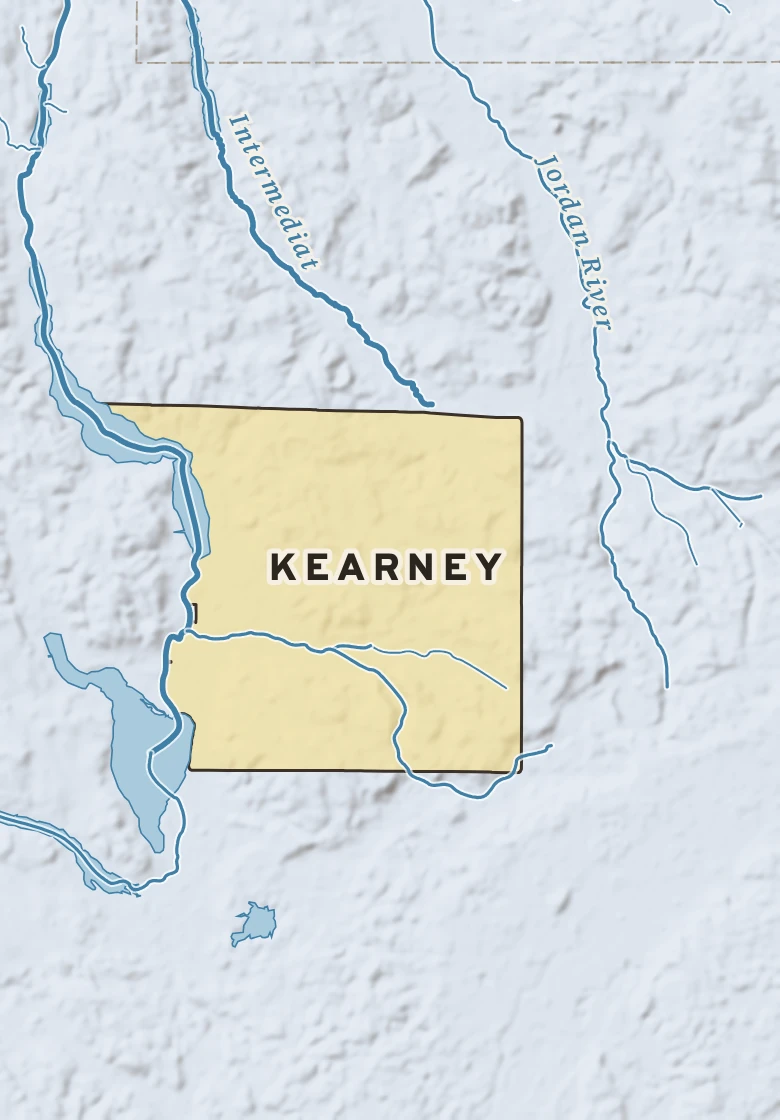 Atlas plate of Kearney, Michigan.