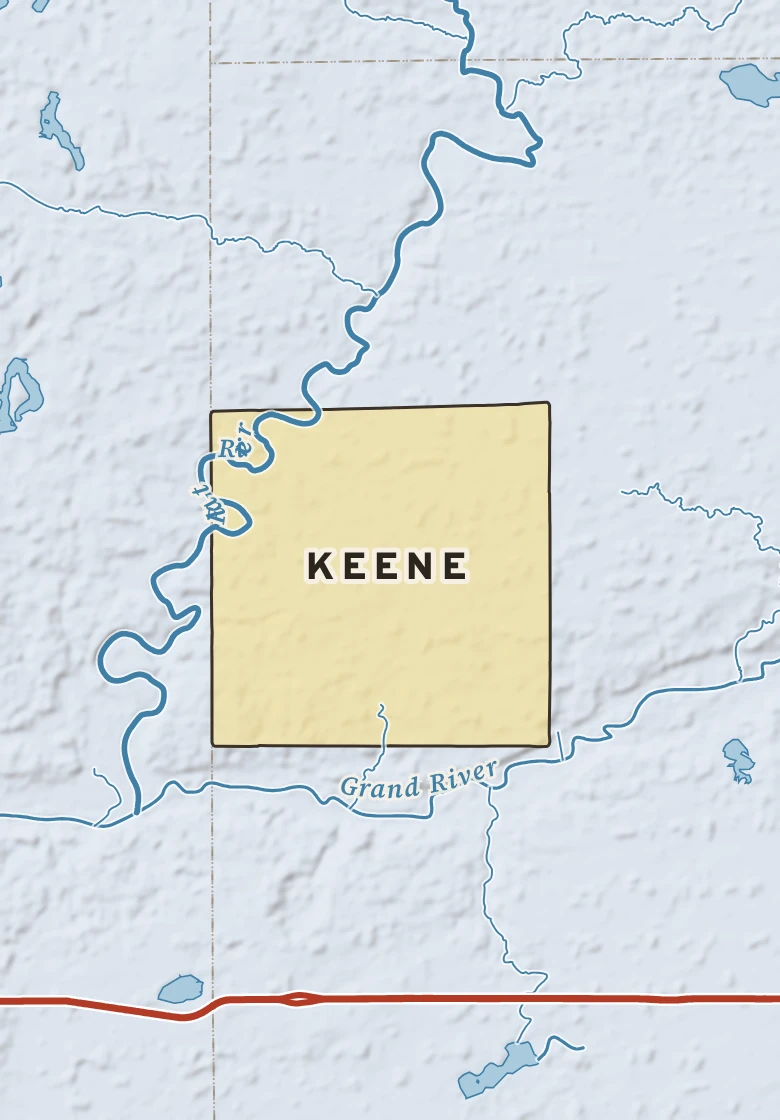 Atlas plate of Keene, Michigan.