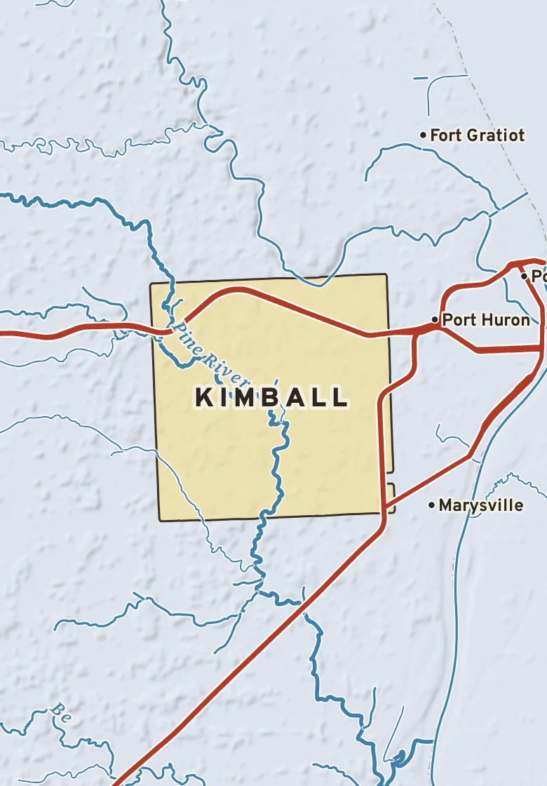 Atlas plate of Kimball, Michigan.