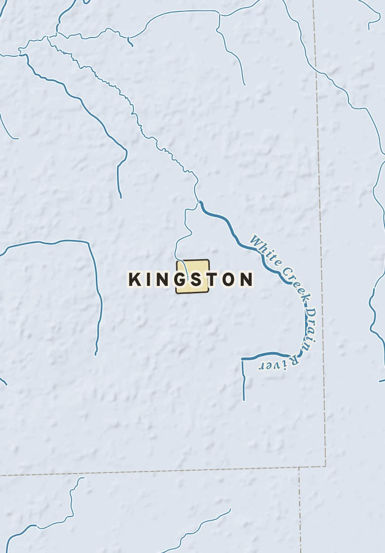 Atlas plate of Kingston, Michigan.