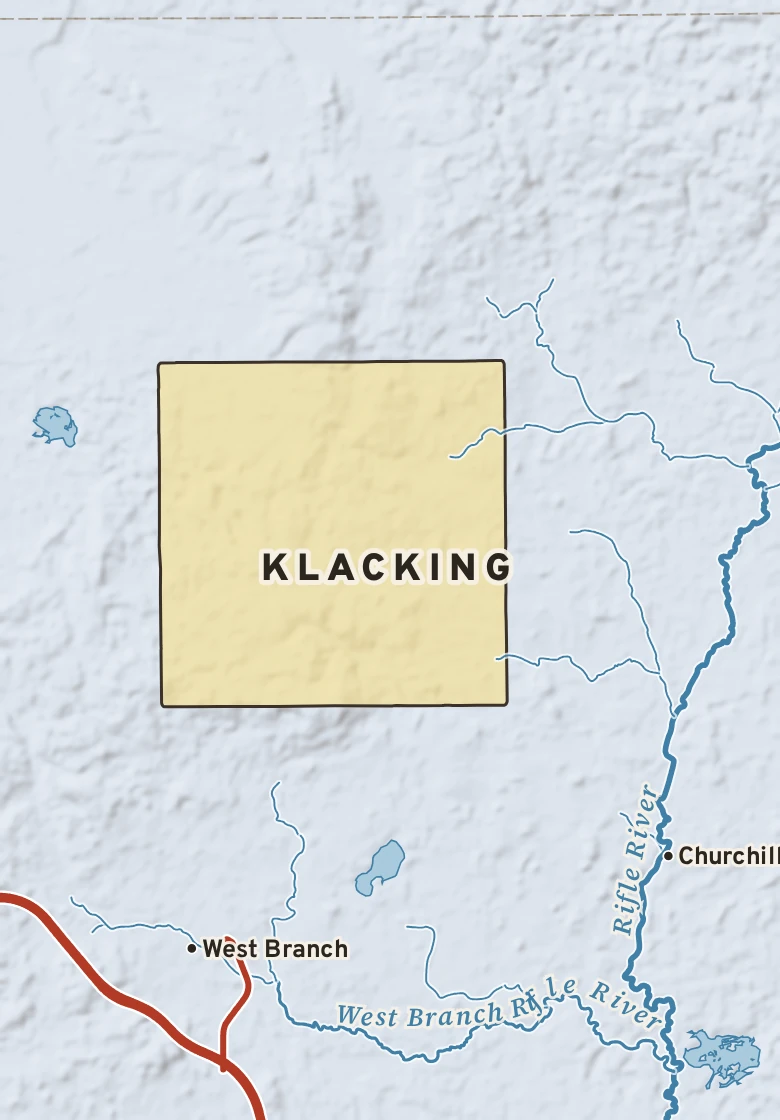 Atlas plate of Klacking, Michigan.