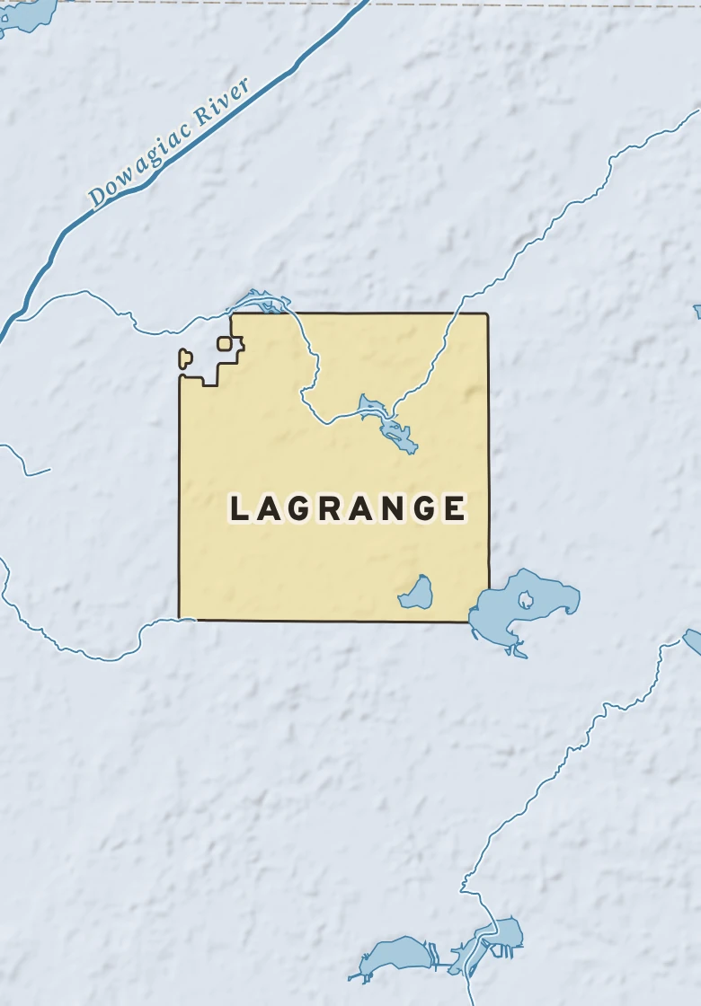 Atlas plate of LaGrange, Michigan.
