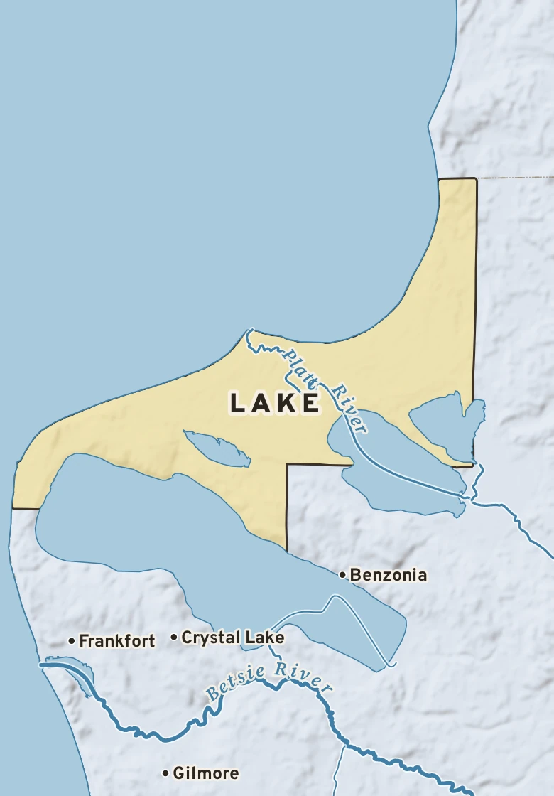 Atlas plate of Lake, Michigan.