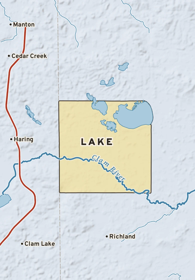 Atlas plate of Lake, Michigan.