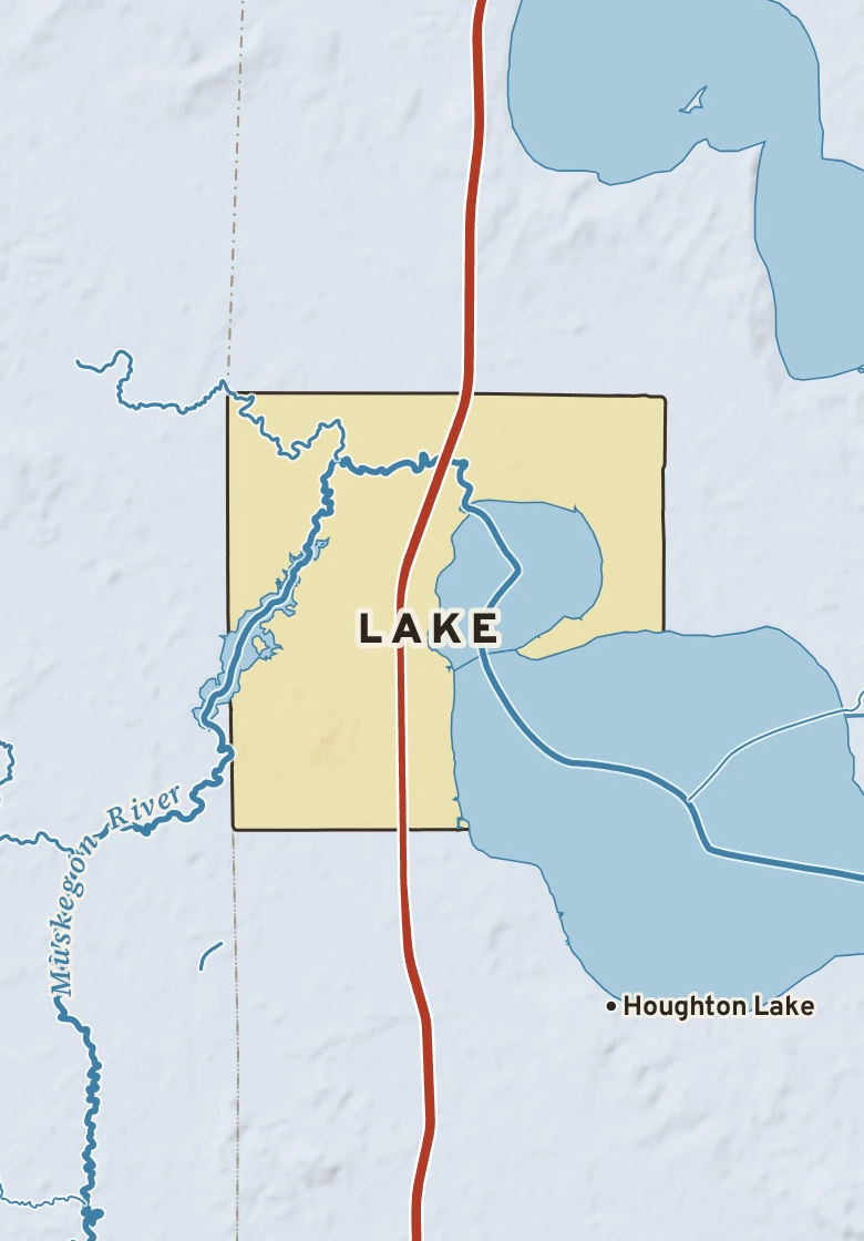 Atlas plate of Lake, Michigan.