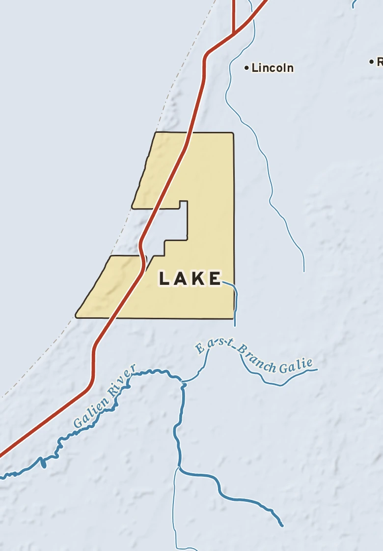 Atlas plate of Lake, Michigan.