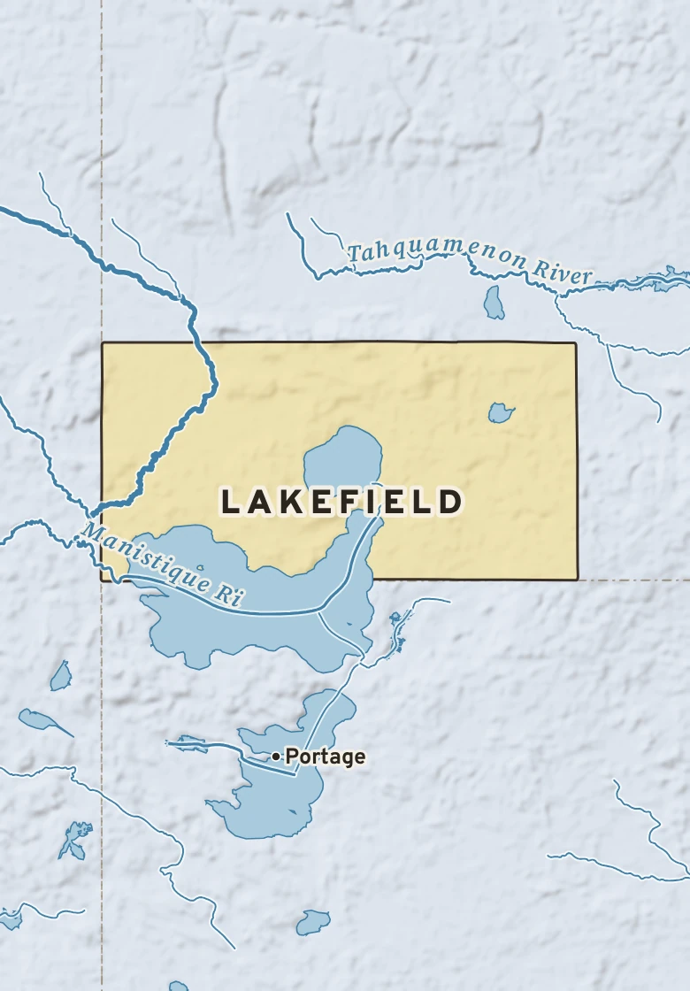 Atlas plate of Lakefield, Michigan.
