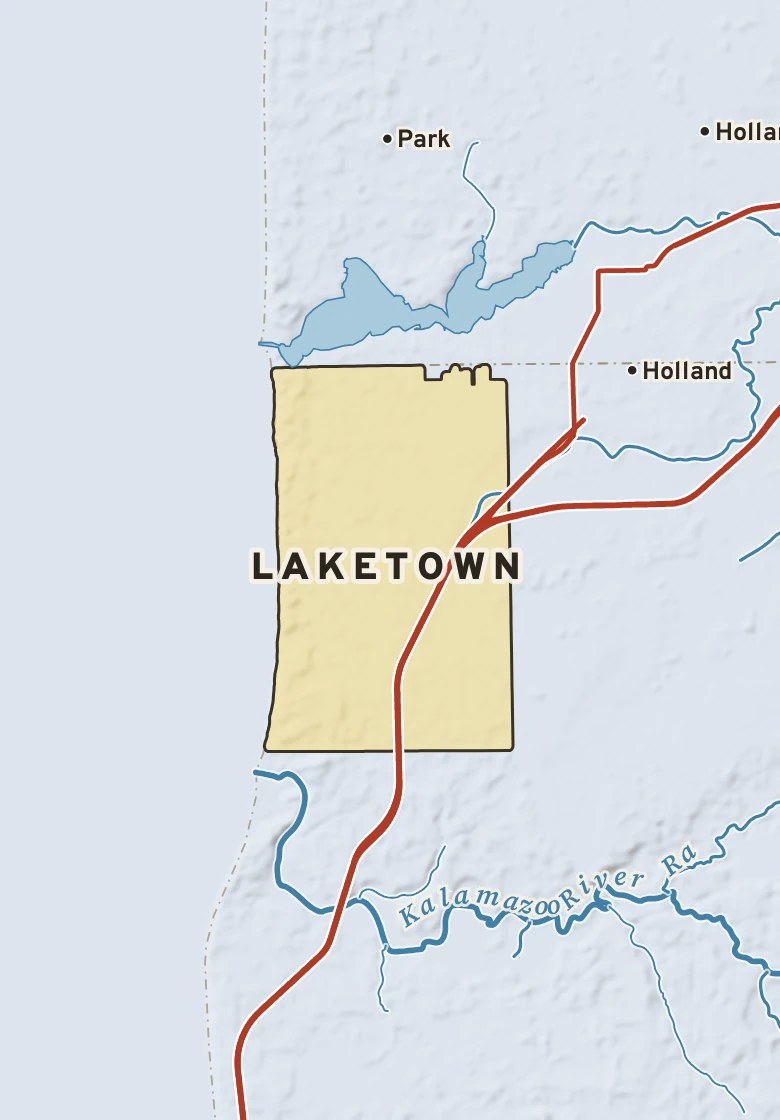 Atlas plate of Laketown, Michigan.
