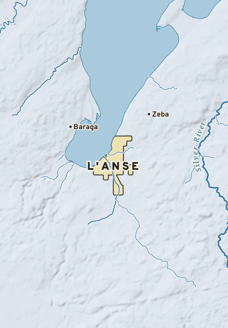 Atlas plate of L'Anse, Michigan.