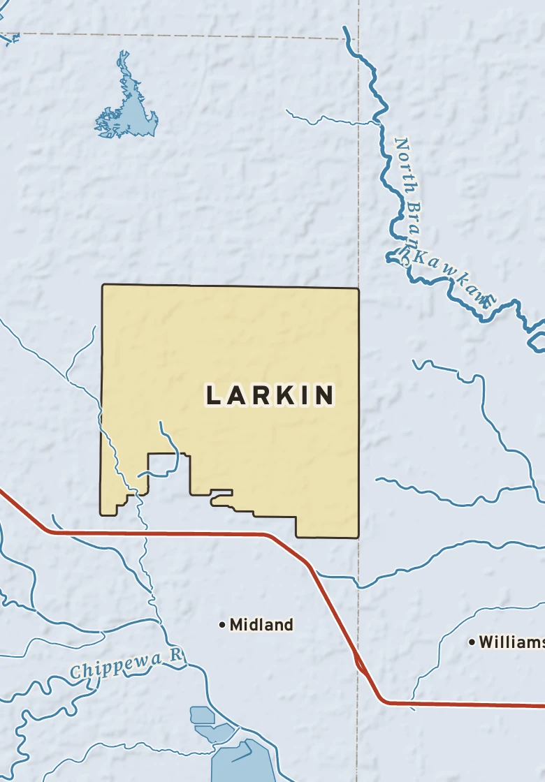Atlas plate of Larkin, Michigan.