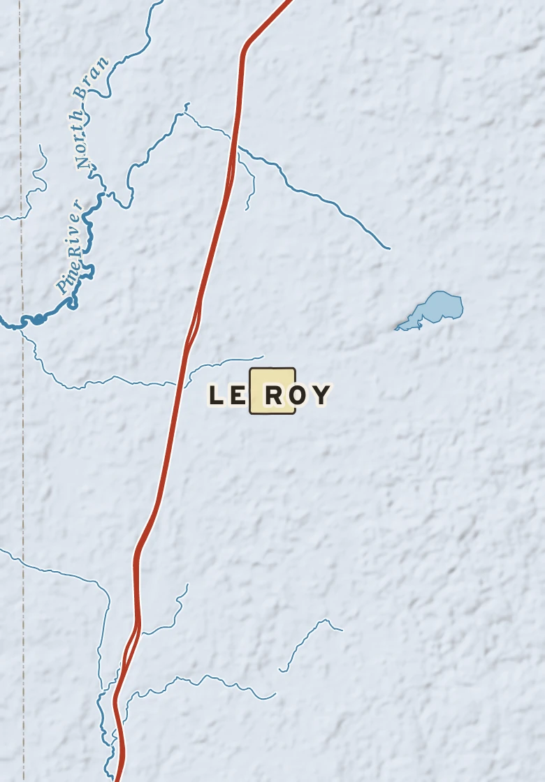 Atlas plate of Le Roy, Michigan.