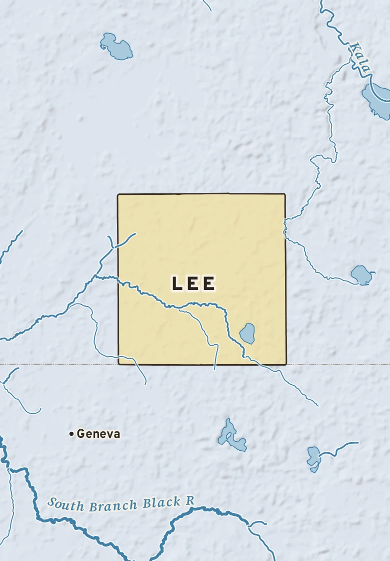 Atlas plate of Lee, Michigan.