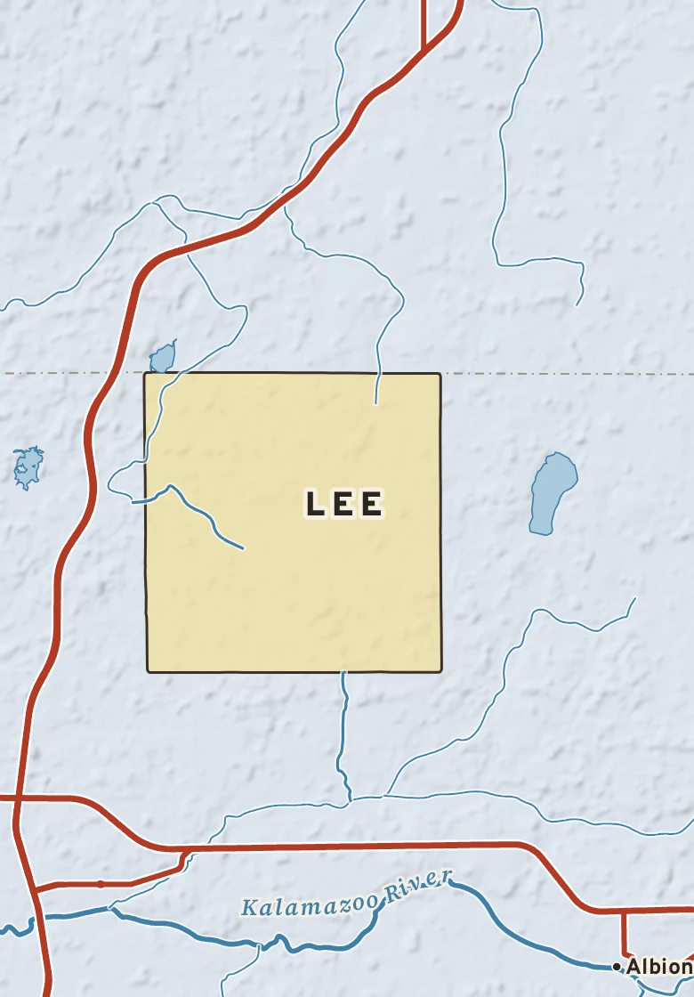 Atlas plate of Lee, Michigan.