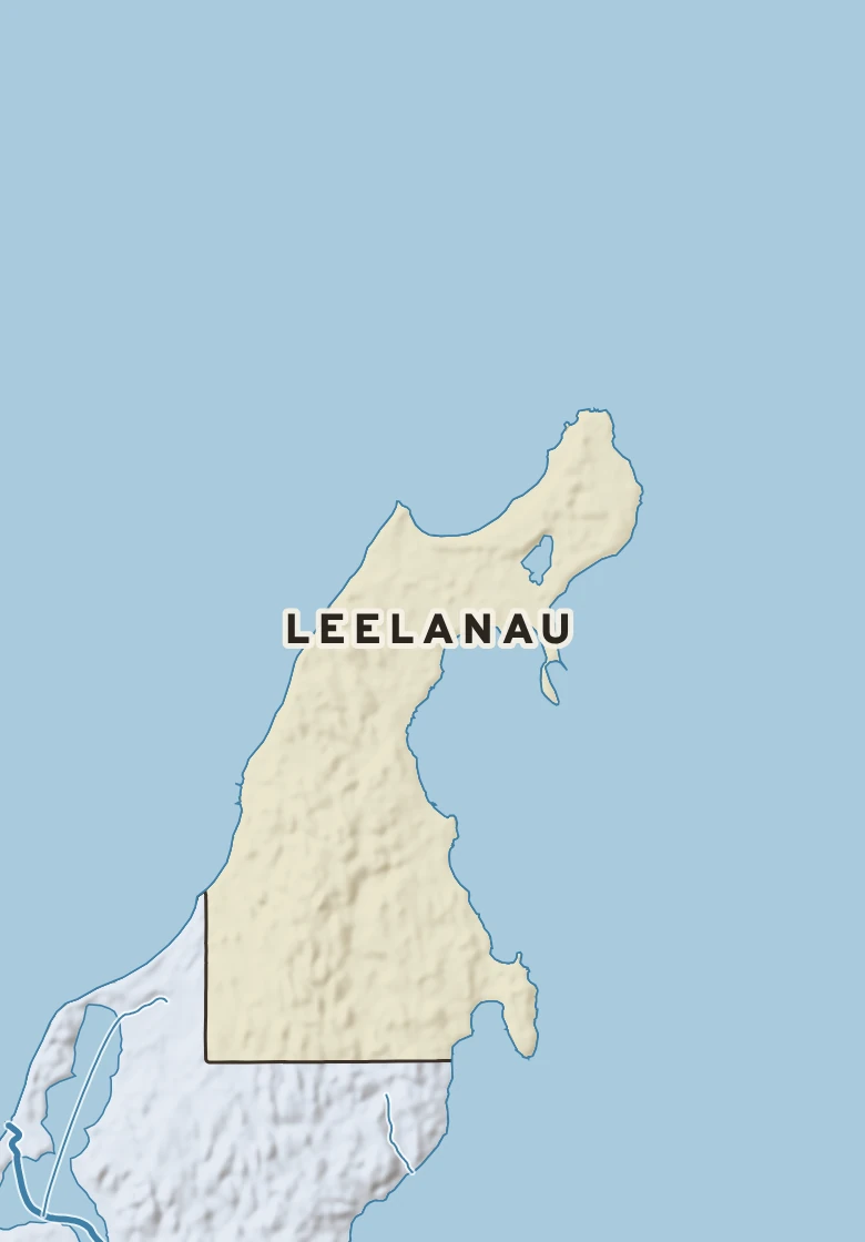 Atlas plate of Leelanau, Michigan.