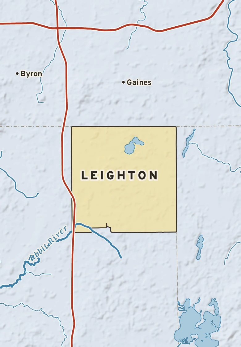 Atlas plate of Leighton, Michigan.