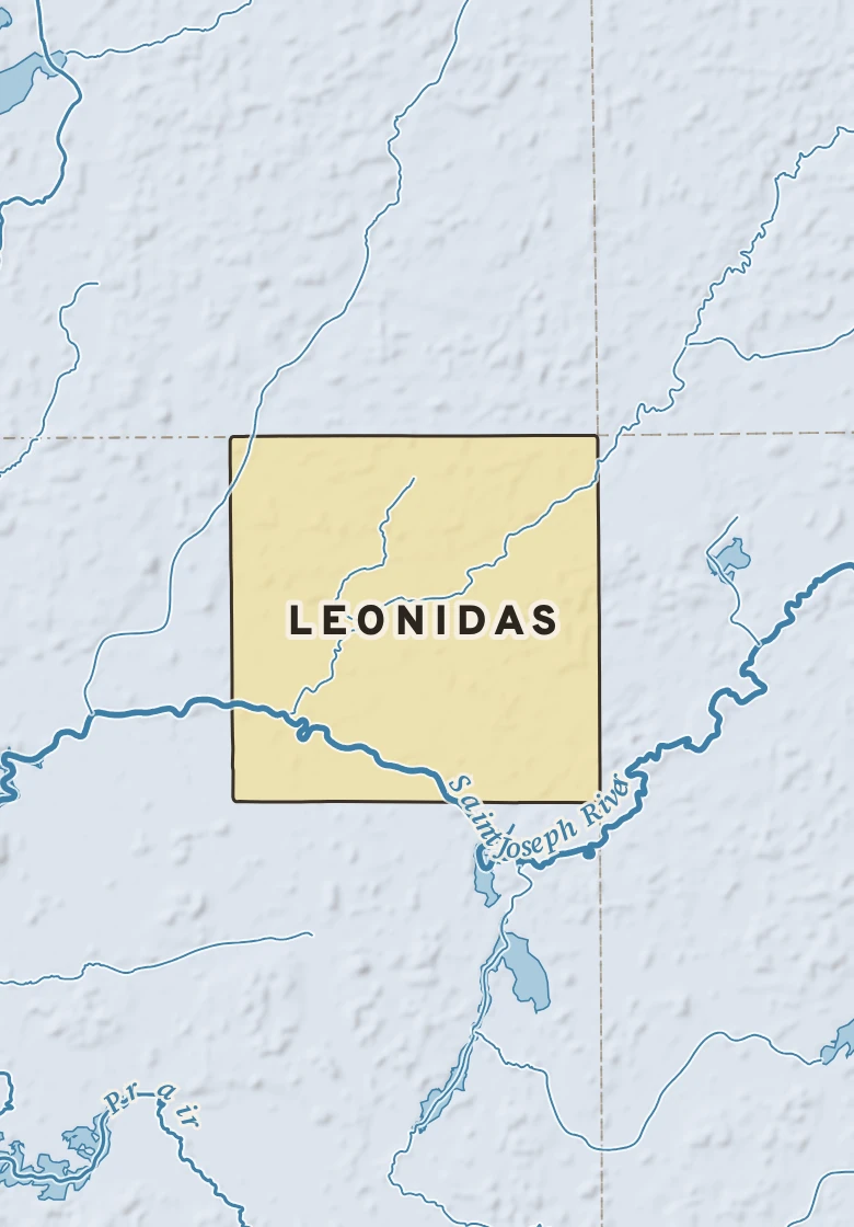 Atlas plate of Leonidas, Michigan.