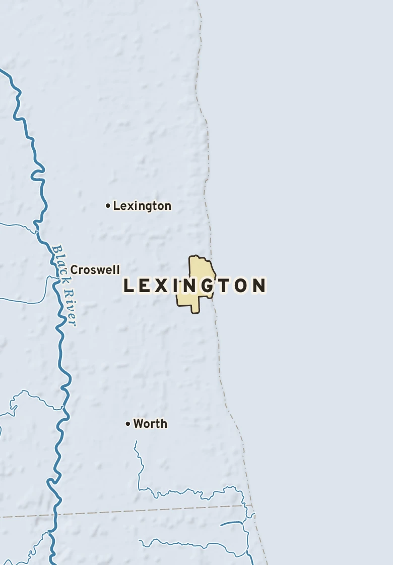 Atlas plate of Lexington, Michigan.