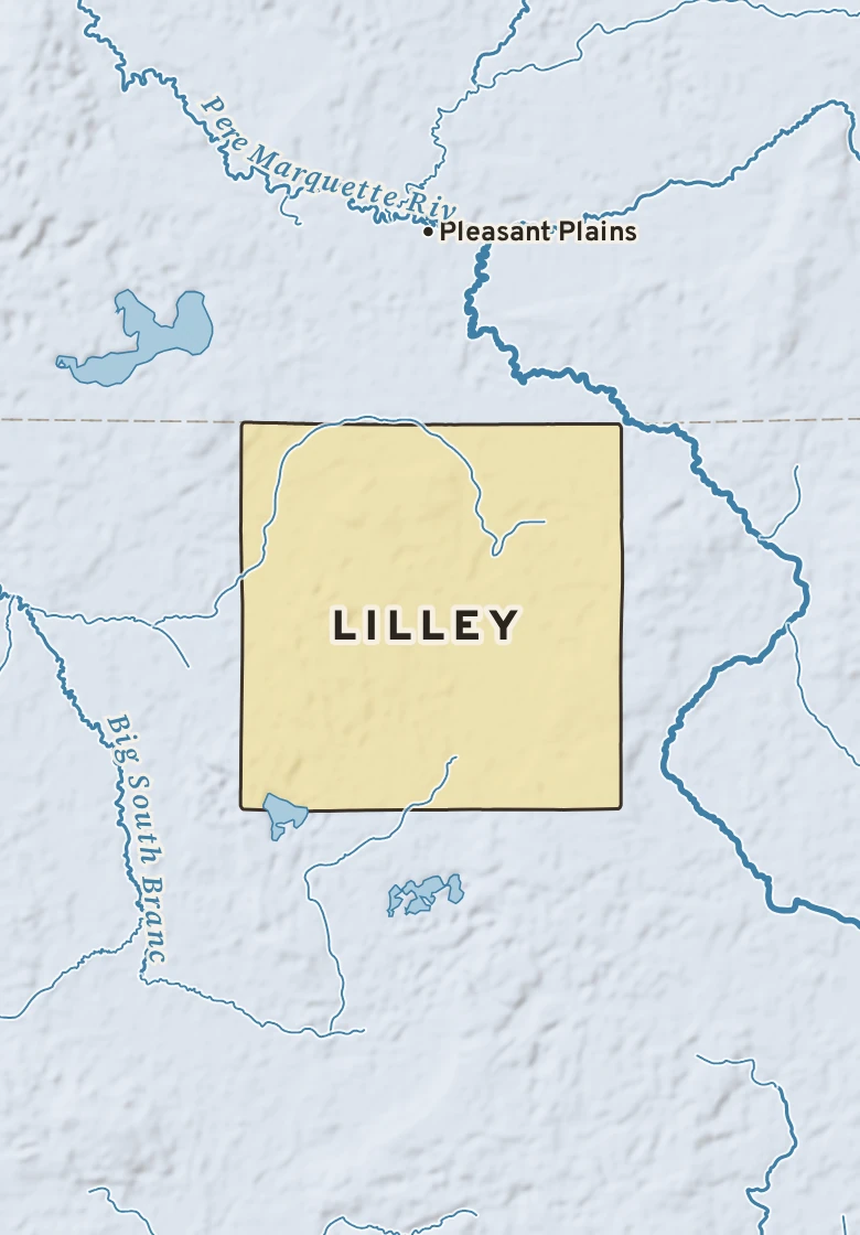 Atlas plate of Lilley, Michigan.