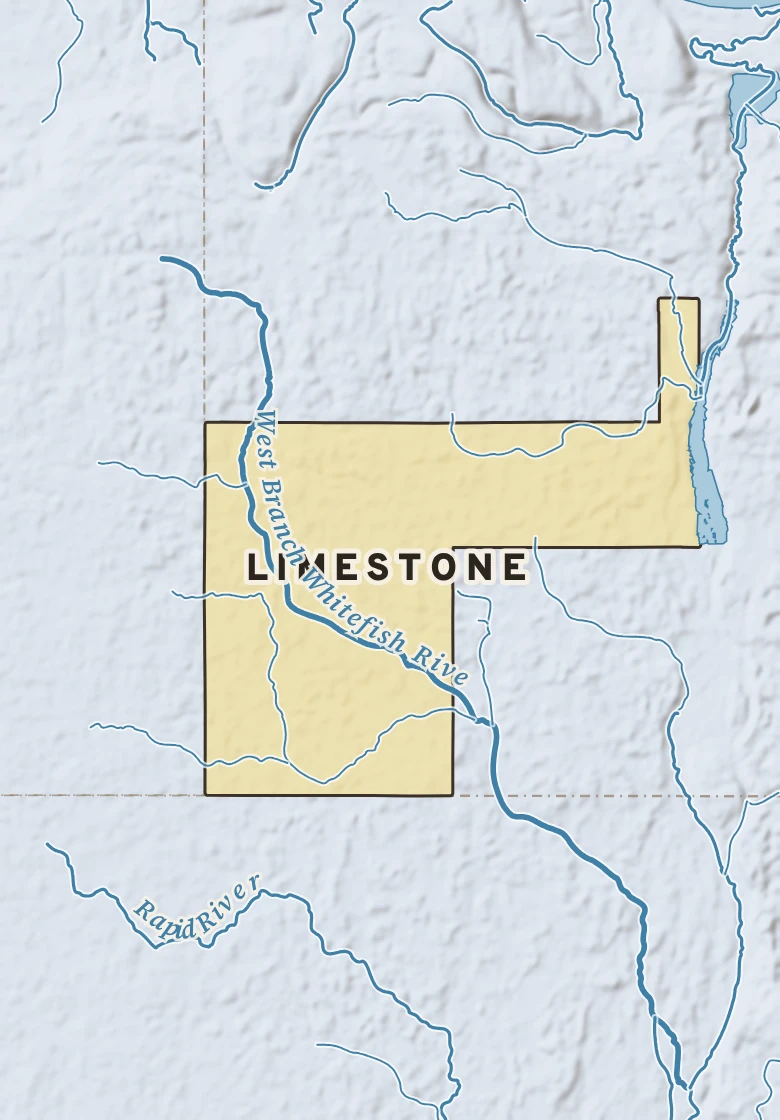 Atlas plate of Limestone, Michigan.