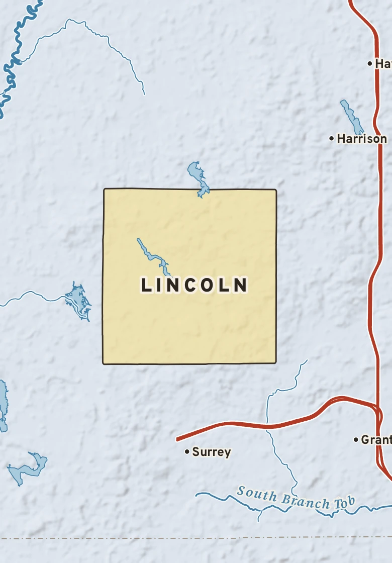 Atlas plate of Lincoln, Michigan.