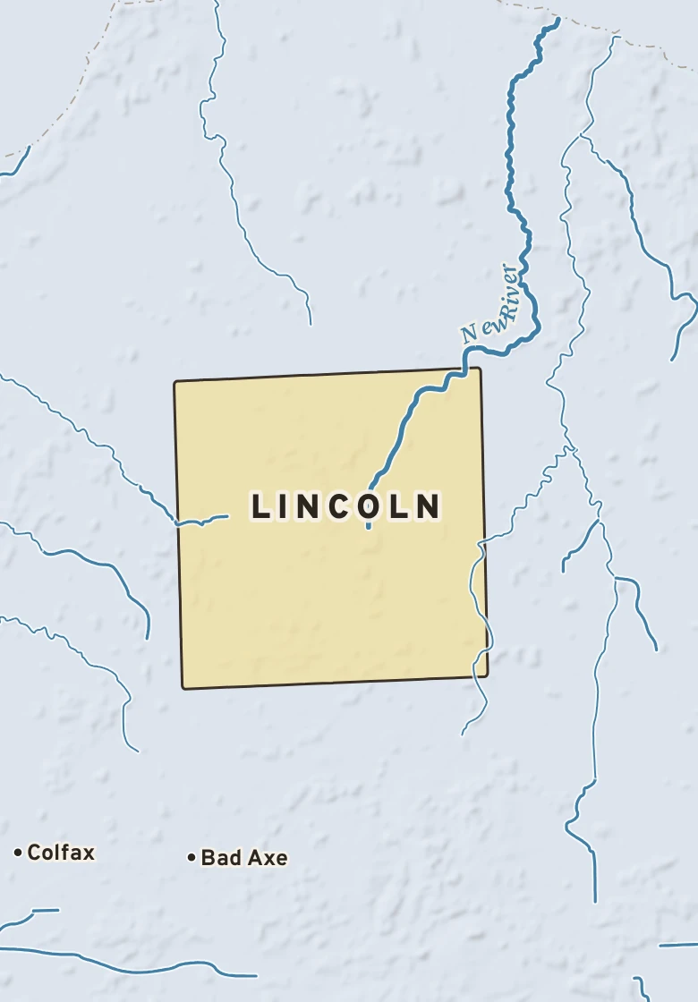 Atlas plate of Lincoln, Michigan.