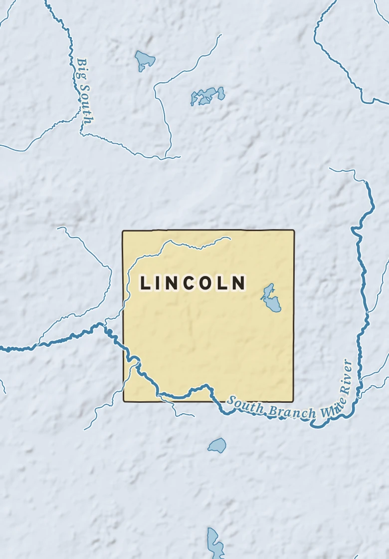 Atlas plate of Lincoln, Michigan.