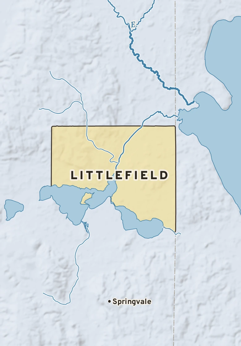 Atlas plate of Littlefield, Michigan.