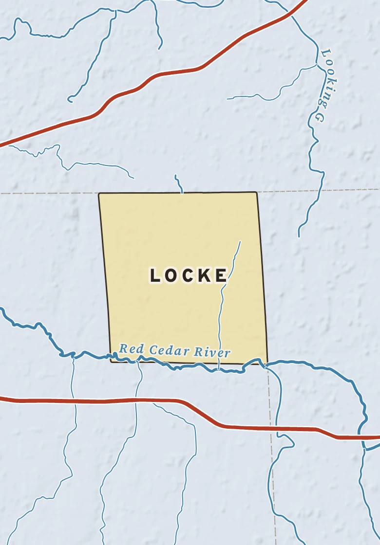 Atlas plate of Locke, Michigan.
