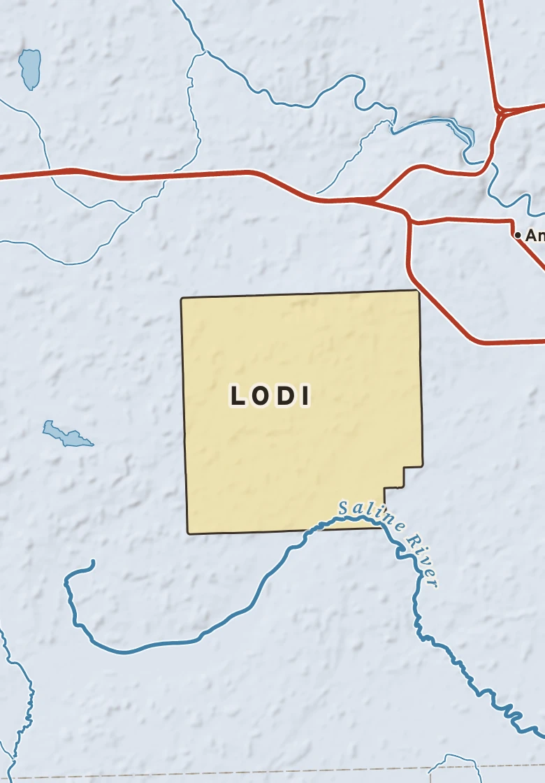 Atlas plate of Lodi, Michigan.