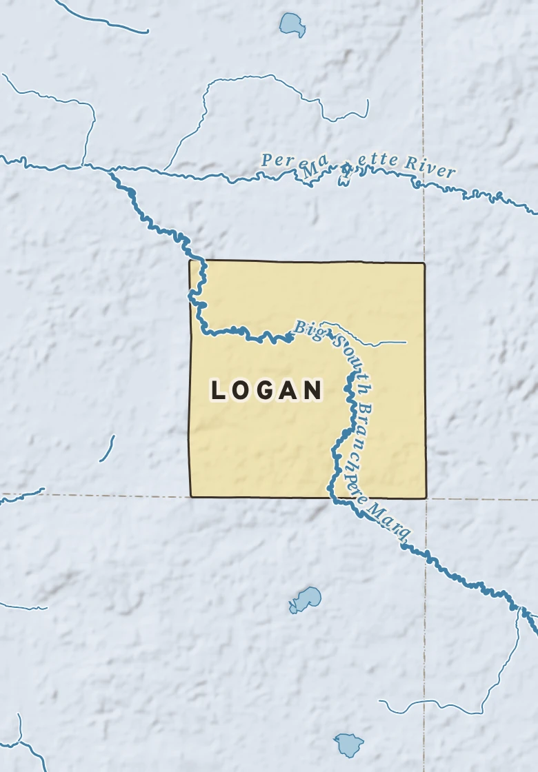 Atlas plate of Logan, Michigan.