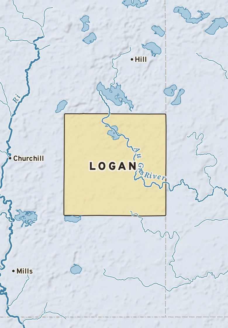 Atlas plate of Logan, Michigan.