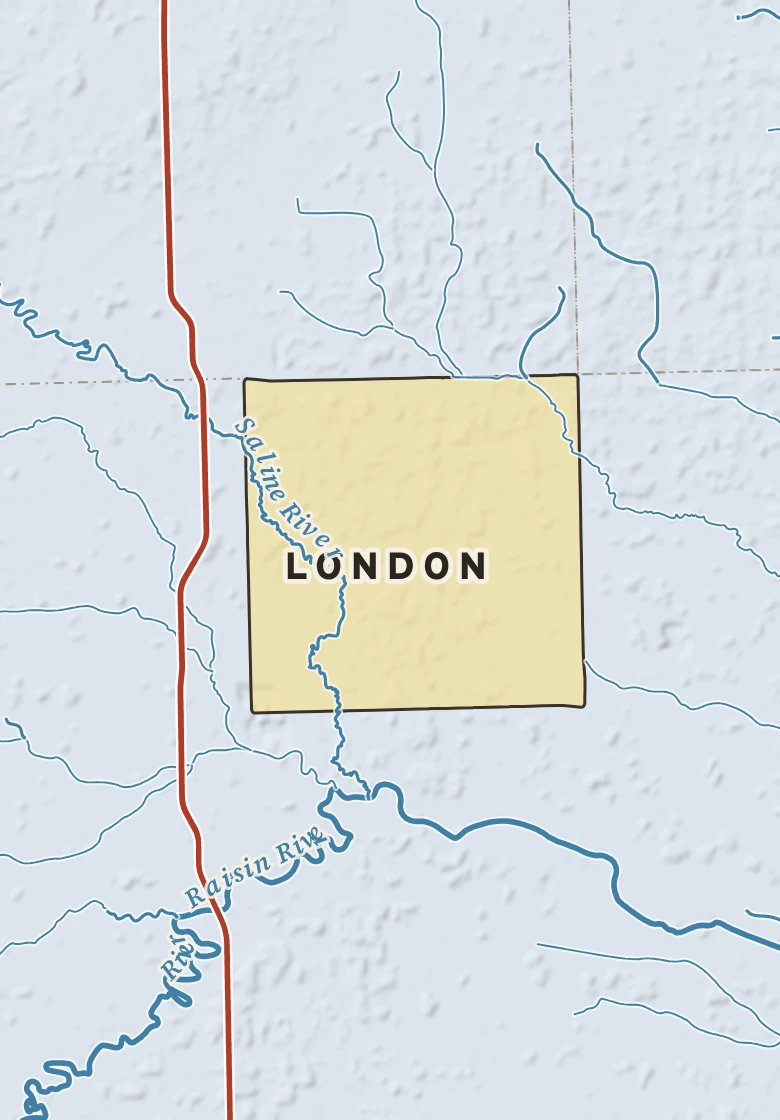 Atlas plate of London, Michigan.