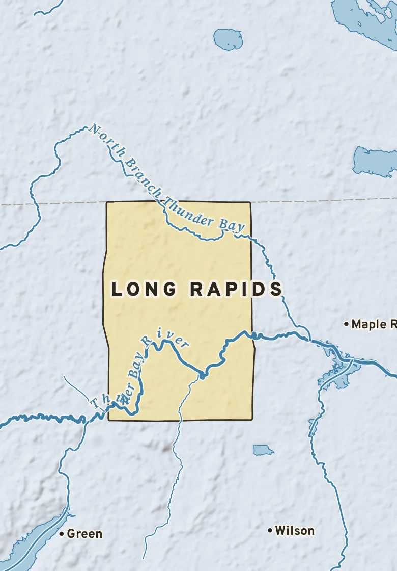 Atlas plate of Long Rapids, Michigan.