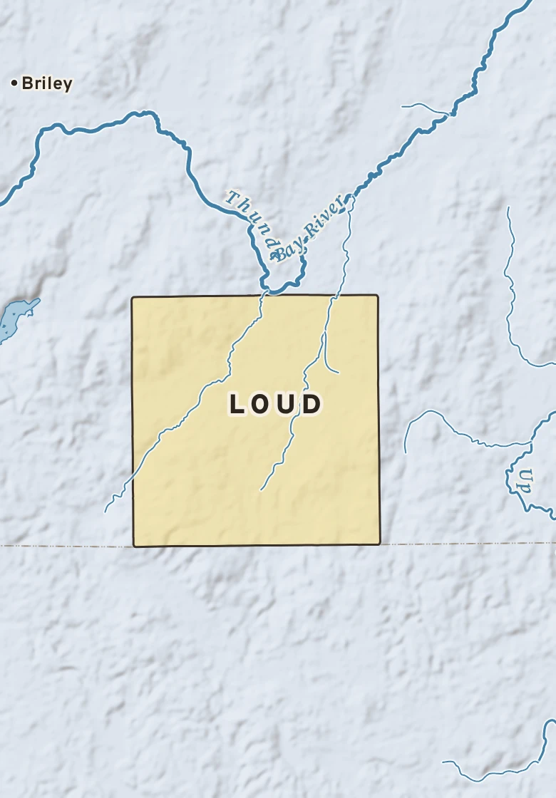 Atlas plate of Loud, Michigan.