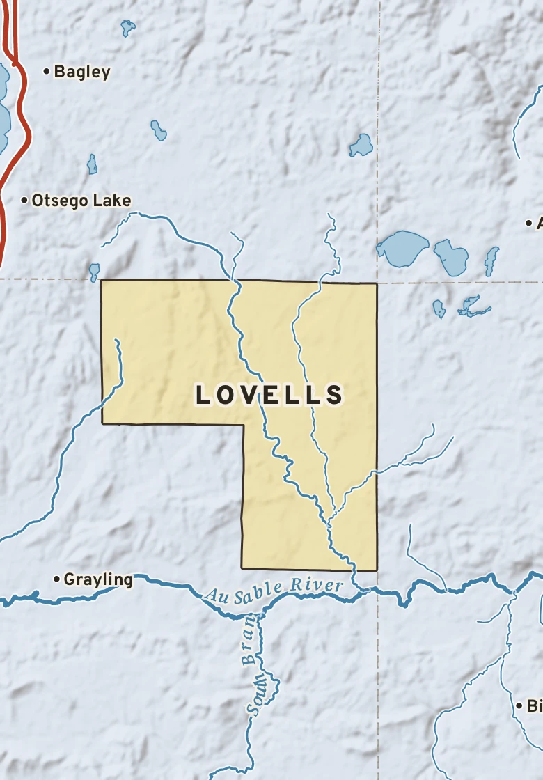 Atlas plate of Lovells, Michigan.