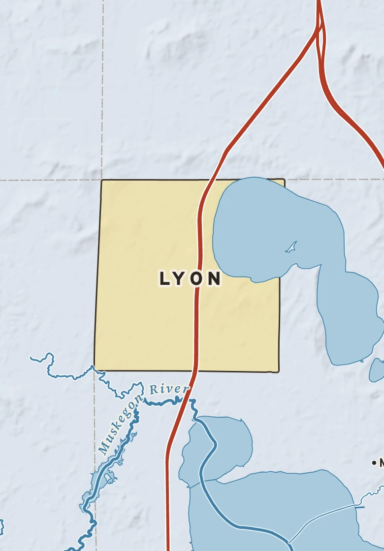 Atlas plate of Lyon, Michigan.