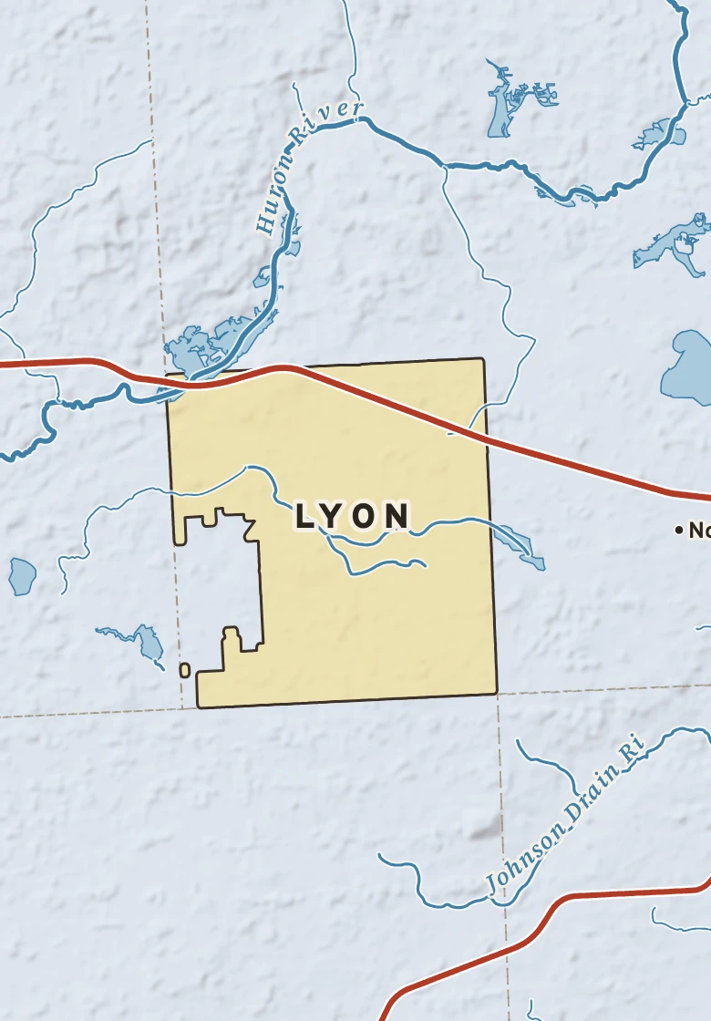 Atlas plate of Lyon, Michigan.