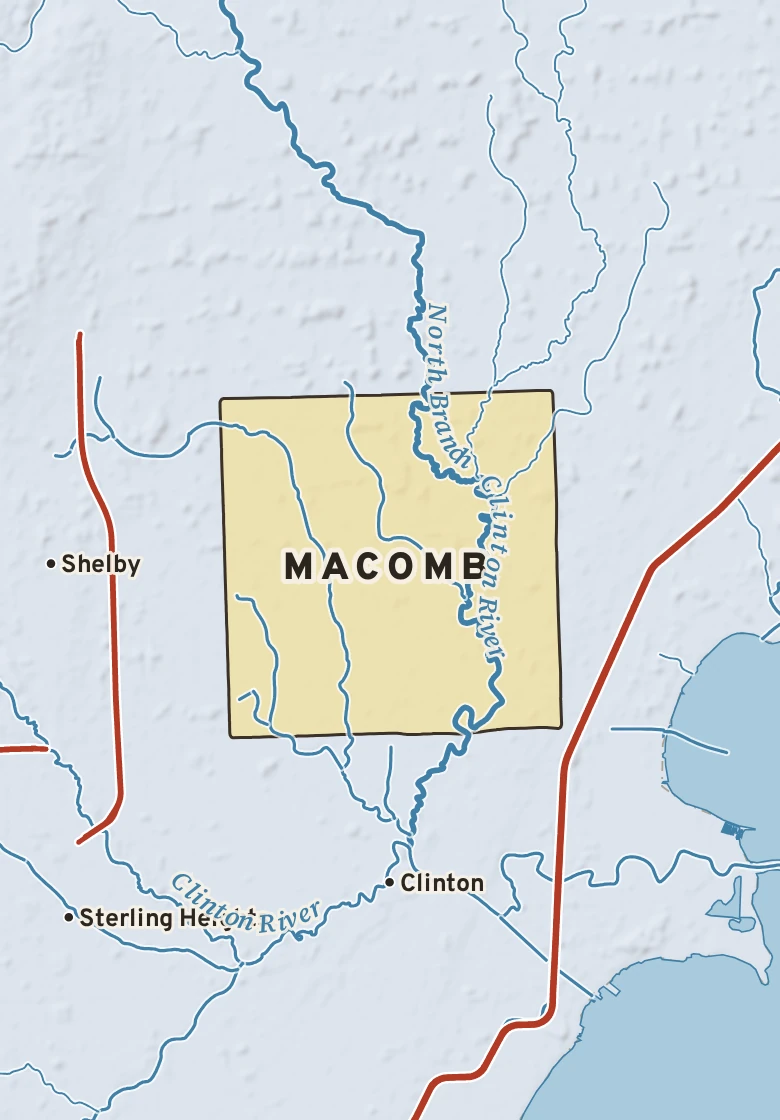 Atlas plate of Macomb, Michigan.