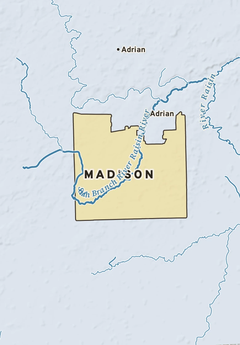 Atlas plate of Madison, Michigan.