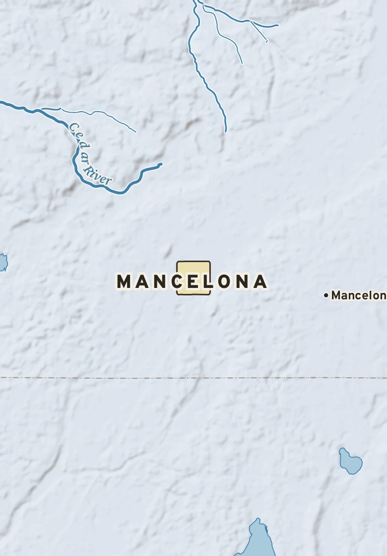Atlas plate of Mancelona, Michigan.