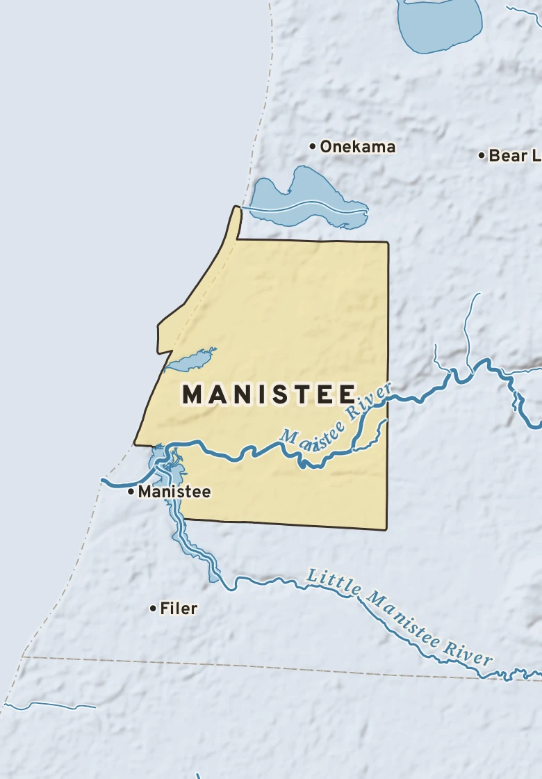 Atlas plate of Manistee, Michigan.