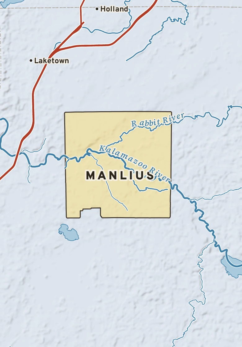 Atlas plate of Manlius, Michigan.