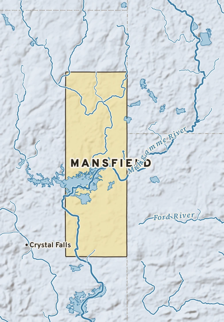 Atlas plate of Mansfield, Michigan.