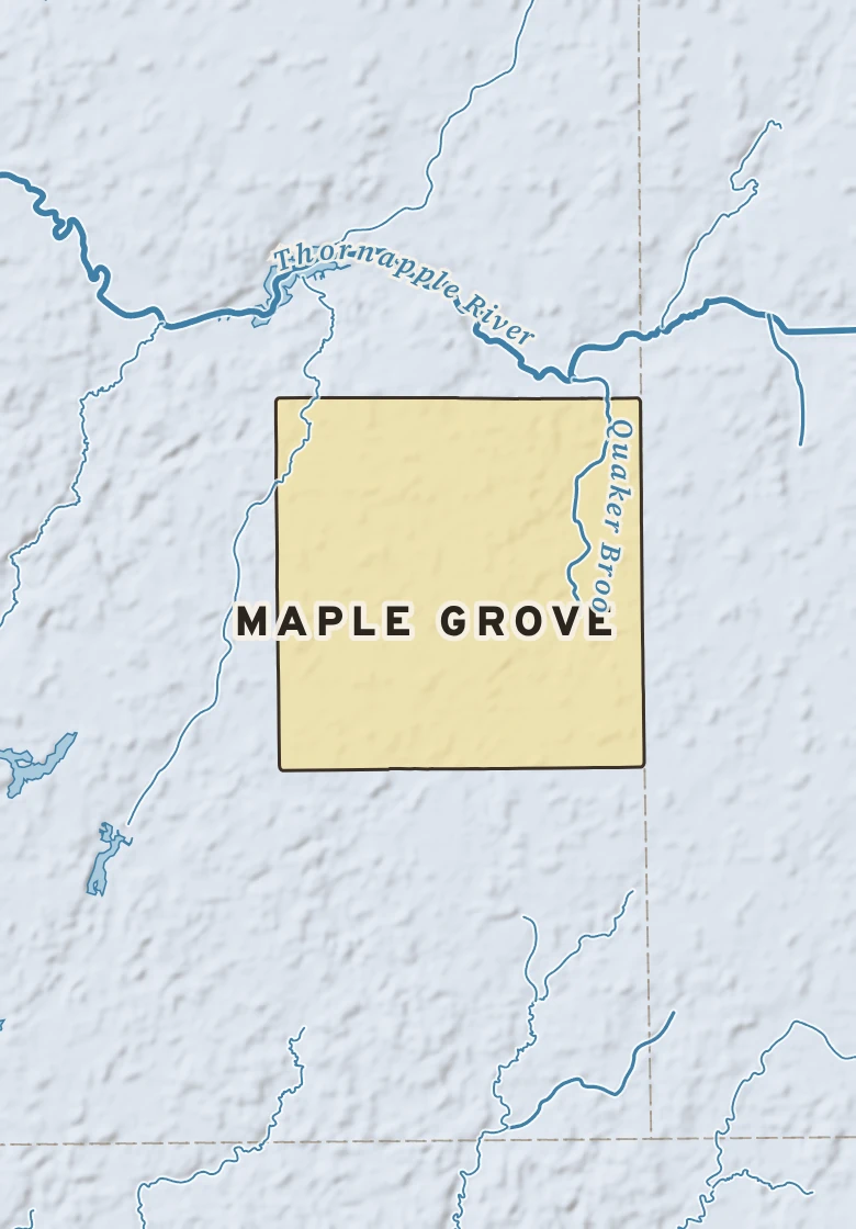 Atlas plate of Maple Grove, Michigan.