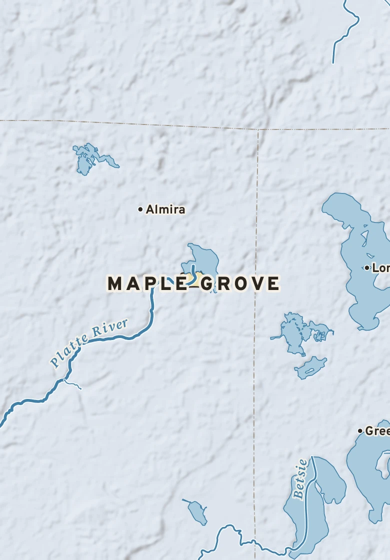 Atlas plate of Maple Grove, Michigan.