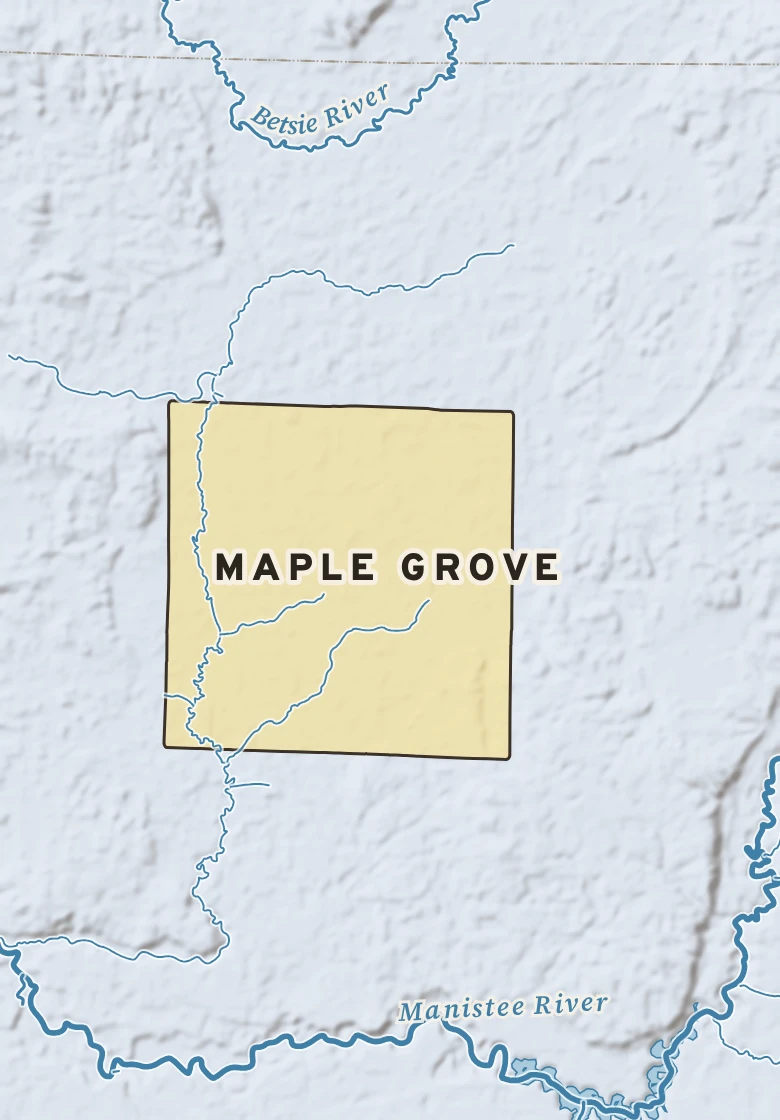 Atlas plate of Maple Grove, Michigan.