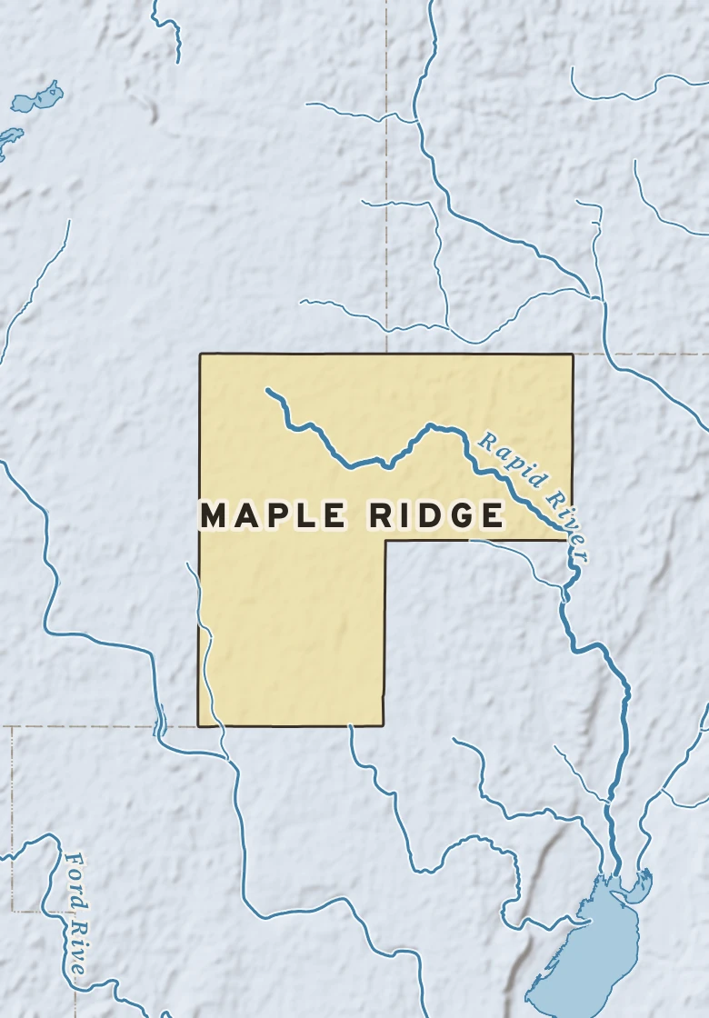 Atlas plate of Maple Ridge, Michigan.