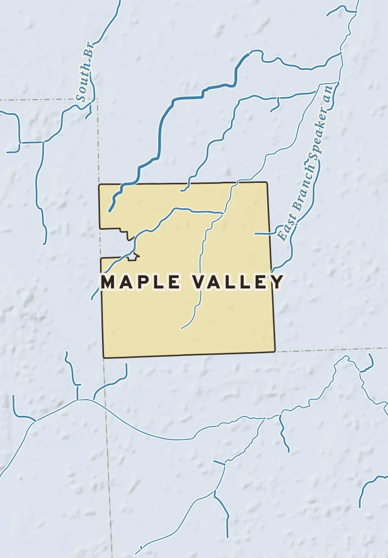 Atlas plate of Maple Valley, Michigan.