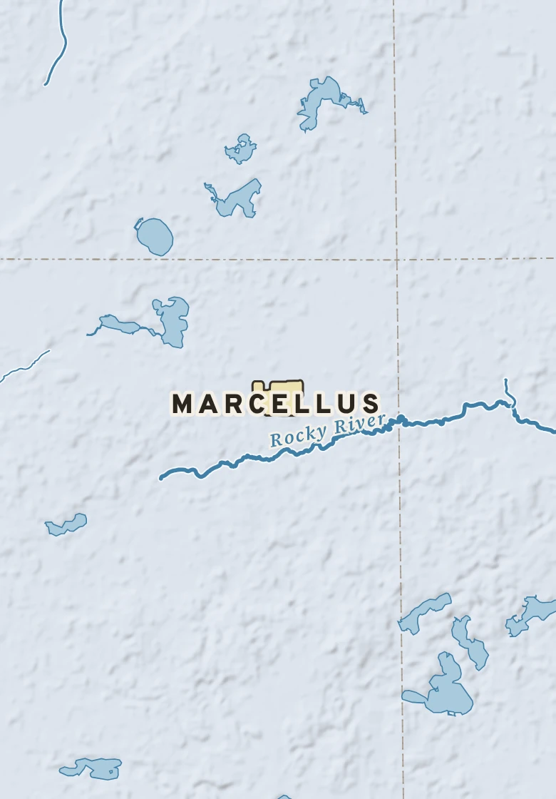 Atlas plate of Marcellus, Michigan.