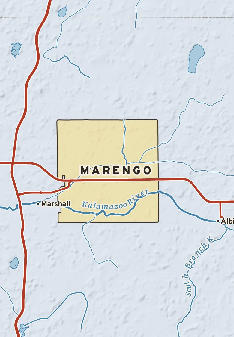 Atlas plate of Marengo, Michigan.